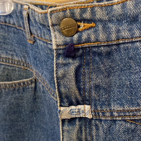 Vintage stone washed denim a-line skirt by Marithe Francois Girbault. - Picture 3 of 10